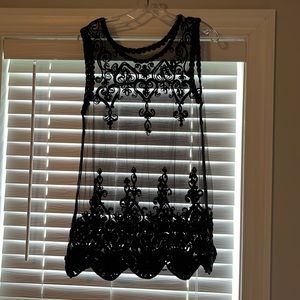 Black Sheer Beach Coverup